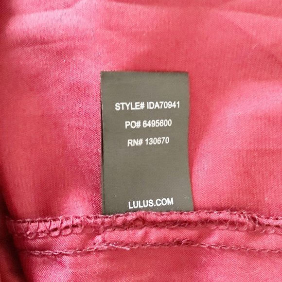 Lulu's Burgundy Red Sleeveless V-Neck Maxi Dress S - Picture 8 of 9